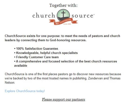 Daily Newsletter Sample Featured Sponsor
