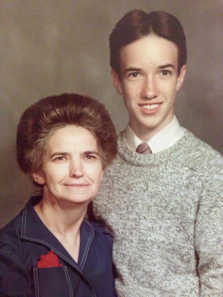 Scot as a boy with his mother.